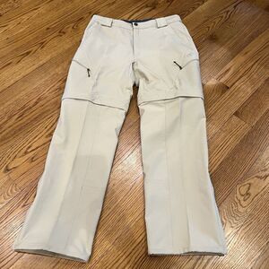 Cloudveil Pants Mens 34X31 Khaki Convertible Shorts Zip Legs Pockets Outdoor